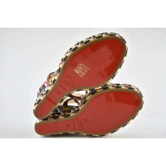 Christian Louboutin Pyraclou 110 Tarot Card Platform Wedge Sandal Heel Pump 39 - Picture 12 of 12